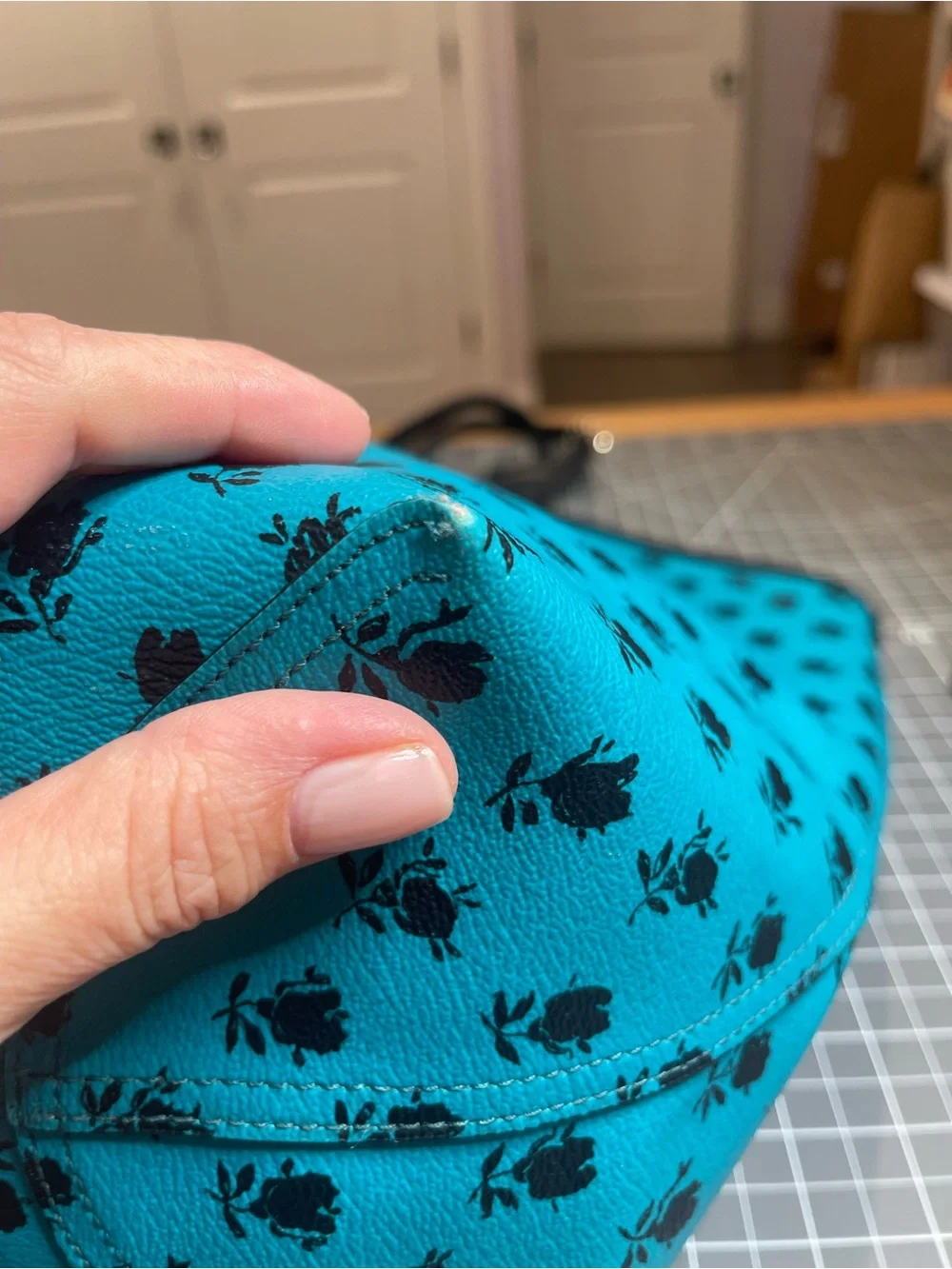 Coach turquoise tote
